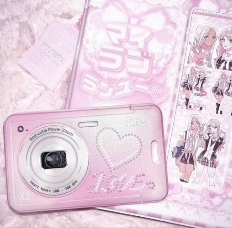 Random Pink Things, Note Themes, Pretty In Pink Aesthetic, Item Png, Bows Aesthetic, Gyaru Aesthetic, Hime Gyaru, Cute Camera, The Cardigans