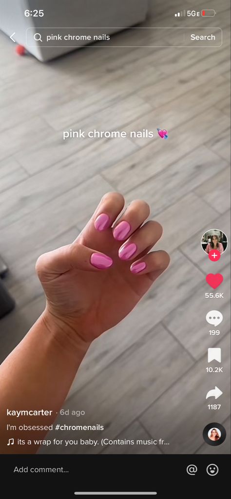 Preppy Chrome Nails, Pink Chrome Gel Nails Short, Pink Halo Nails, Short Pink Chrome Nails, Pink Chrome Gel Nails, Pink Crome Nail, Fun Summer Nails Short, Cute Short Pink Nails, Barbie Nails Short