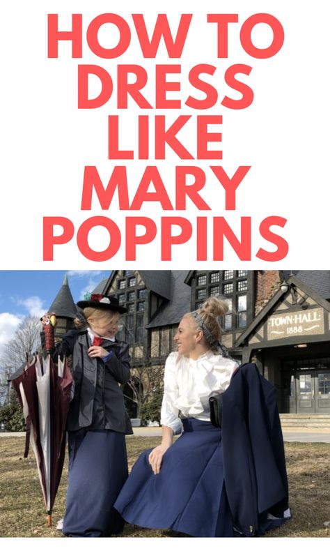 How to Dress Like Mary Poppins - With Halloween check out this DIY Mary Poppins Costume! Diy Mary Poppins Costume, Mary Poppins Characters, Mary Poppins Outfit, Mary Poppins Costume, Activities For Adults, Costume Diy, Mom Diy, Family Costumes, Mary Poppins