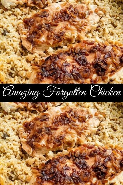 Amazing Forgotten Chicken Recipe Rice Cream Of Chicken Soup, Dinner Recipe Chicken, Chicken Breast Casserole, Boneless Skinless Chicken Breast Recipes, Skinless Chicken Breast Recipes, Forgotten Chicken, Lipton Soup, Rice Cream, One Pot Dishes