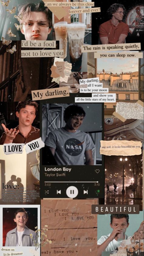 Tom Holland Aesthetic Pictures, Tom Holland Wallpaper Lockscreen, Tom Holland Background, Tom Holland Aesthetic Wallpaper, Tom Holland Collage, Holland Girl, Tom Holland Wallpaper, Spiderman Tom Holland, Garfield Spiderman