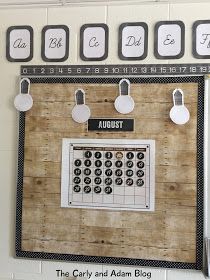 The Carly and Adam Blog: My Fixer Upper Classroom Reveal Rustic Shiplap, Chalkboard Classroom, Wooden Backdrop, Farmhouse Classroom, Classroom Goals, New Farmhouse, Ship Lap, Classroom Makeover, Modern Classroom