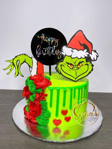 Grinch Sheet Cake Ideas, Easy Grinch Cake Ideas, Grinch First Birthday Cake, Grinch Cakes Ideas, Grinch Birthday Cake Ideas, The Grinch Cake Ideas, Grinch Birthday Cakes, Grinch 1st Birthday Cake, The Grinch Cake Birthday