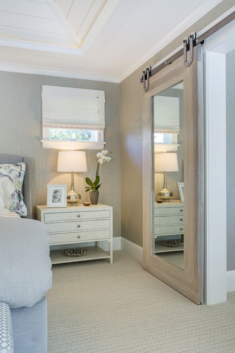 House of Turquoise: Mpls.St.Paul Magazine ASID MN Showcase Home Barn Door Baby Gate, Bedroom Barn Door, Mirror Barn Door, Room Door Decorations, White Barn Door, Barn Door Designs, House Of Turquoise, Coastal Farmhouse, Amazing Ideas