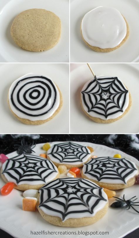 Tårta Design, Dessert Halloween, Halloween Cookie Recipes, Halloween Cookies Decorated, Shortbread Biscuits, Halloween Sugar Cookies, Monster Cupcakes, Halloween Food Treats, Halloween Treats Easy