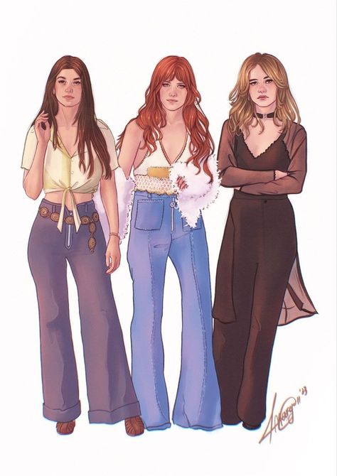 Daisy Jones Fanart, Daisy Jones And The Six Fanart, Daisy Jones And The Six, Abercrombie Girls, The Scorch Trials, 70s Inspired Fashion, Daisy Jones, Lisa Marie Presley, Book Inspiration