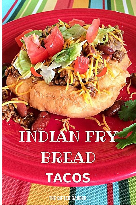 Indian Fry Bread Recipe Easy, Indian Taco Recipes, Navajo Taco, Navajo Fry Bread, Fry Bread Tacos, Fry Bread Recipe, Indian Fry Bread, Indian Tacos, Fried Bread Recipe