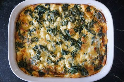 Feta Breakfast, Kale Feta, Low Carb Breakfast Casserole, Vegetarian Casserole, Spinach Feta, Kale Recipes, Kitchen Recipe, Spinach And Feta, Breakfast Recipes Casserole