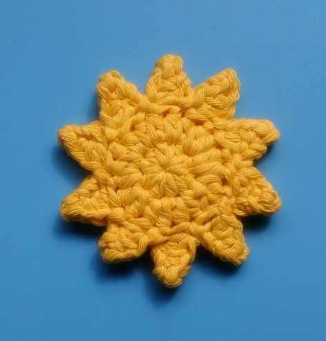 Sunshine – Free Crochet Pattern – The Crafty Therapist | Ecofriendly Crochet Design & Natural Therapy Crochet Applique Patterns, Owl Crochet Pattern, Sunshine Pattern, Owl Crochet, Crochet Applique Patterns Free, Crochet Star, Rainbow Crochet, Applique Pattern, Crochet Applique