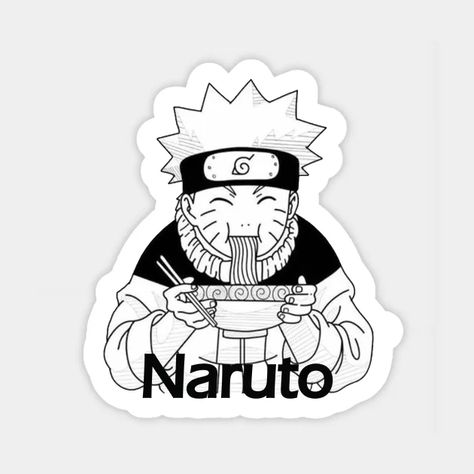 Naruto anime design - Naruto - Sticker | TeePublic Black And White Anime Stickers, Naruto Stickers, Rama Image, Lord Rama Images, Anime Paper, Anime Sticker, Lord Rama, Anime Wallpaper Phone, Anime Design