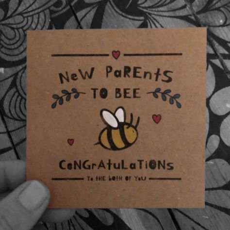 Parents To Bee, Happy Parents, Congratulations Baby, Bee Cards, Mother's Day Photos, Brown Envelopes, Scrapbook Crafts, New Parents, Card Craft