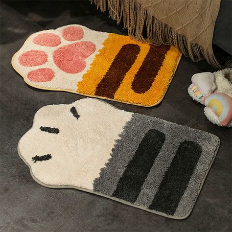 Modern Bathroom Ideas, Rug Tufting, Cat Rug, Modern Bath Mat, Funky Rugs, Rug Tutorial, Otaku Room, Rug Inspiration, Bathroom Decor Ideas