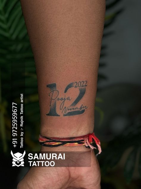 Number 12 Tattoo, Number Tattoo Ideas, 12 Tattoos, 12 Number, Number Tattoo, Number Tattoos, Number 12, Samurai Tattoo, Tattoo Artists