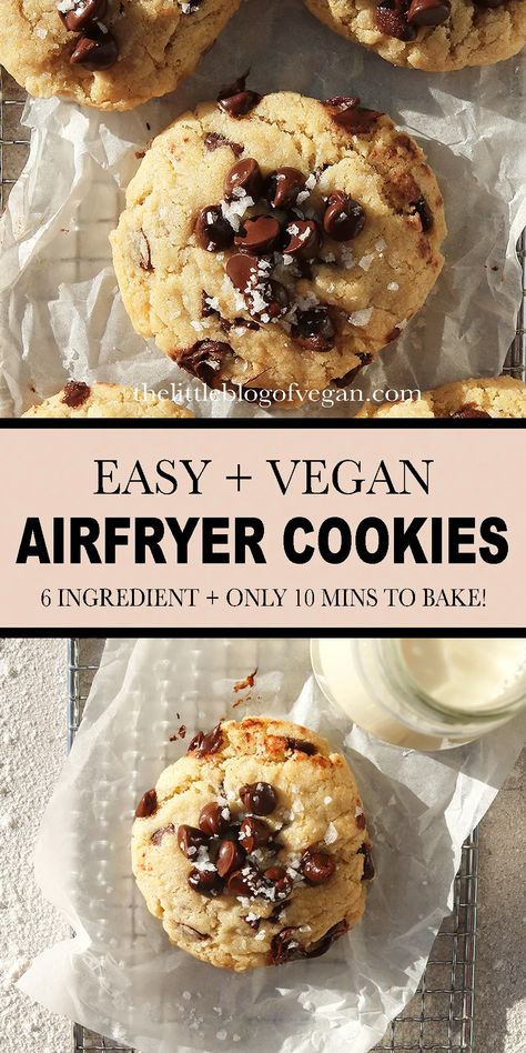 Air Fryer Cookies, Ninja Airfryer, Air Fryer Vegan, Vegan Air Fryer Recipes, Airfryer Recipe, Vegan Air Fryer, Air Fryer Recipes Dessert, Air Fryer Recipes Vegetarian, Dairy Free Snacks