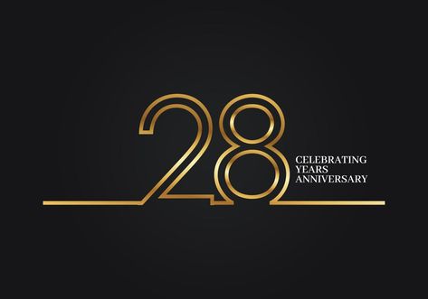 28 Years Anniversary Year Anniversary, Vector Art, Vector Free, Royalty Free, For Free, Clip Art, Quick Saves, Art