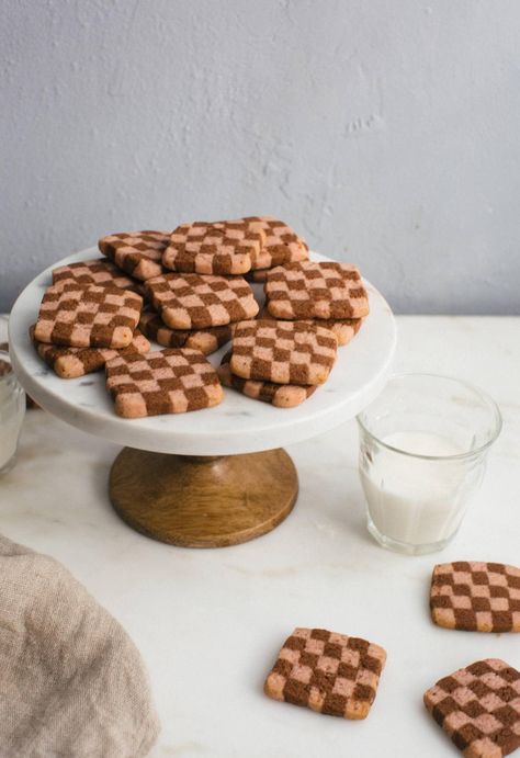 Checkered Cookies, Unsweetened Cocoa Powder, Freeze Dried Fruit, Strawberry Chocolate, Santa Ynez, Pure Vanilla, Freeze Dried Strawberries, Dried Strawberries, Fancy Desserts