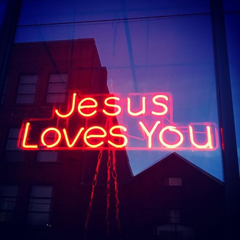 Jesus Loves You, Neon Sign in The Strip District, Pittsburgh. U Wallpaper, Jesus Loves You, Jesus Loves, Jesus, Neon, Wallpapers, On Instagram