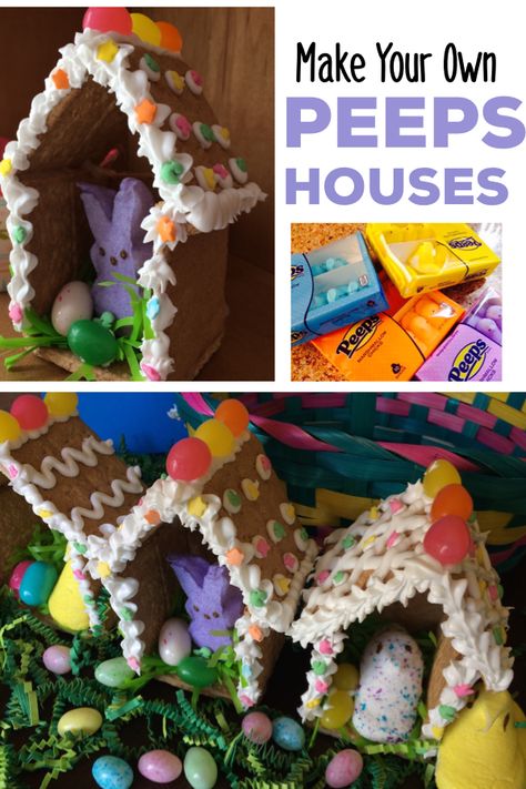 Easter Gingerbread House, Easter Art Project, Peeps Easter, Easter Snacks, Fun Easter Crafts, Easter Peeps, Easter Art, Easter Crafts Diy, Easter Time