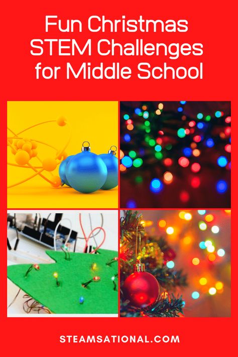 School Christmas Activities, Stem Activities For Middle School, Christmas Math Middle School, Christmas Stem Projects, Middle School Stem, Holiday Stem Activities, Activities Middle School, Stem Activities Middle School, Christmas Stem Challenge