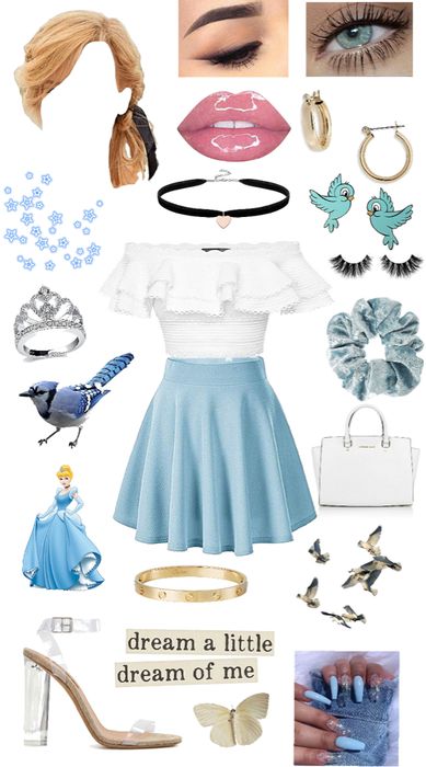 Disneybound Cinderella Casual, Cinderella Costume Ideas For Women, Disney Bound Cinderella Casual, Cinderella Disney Bounding, Cinderella Bounding Outfits, Cinderella Bounding, Disney Bounding Summer, Modern Cinderella Outfit, Cinderella Disney Outfit