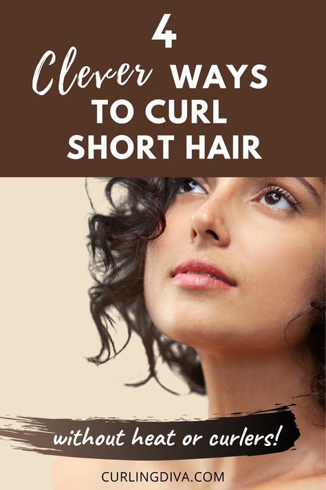 Curl Short Hair Without Heat, Overnight Curls Short Hair, Ways To Curl Short Hair, Heatless Curls Short Hair, Curls For Short Hair, Curl Hair Without Heat, Curlers For Short Hair, Curl Short Hair, Heat Free Curls