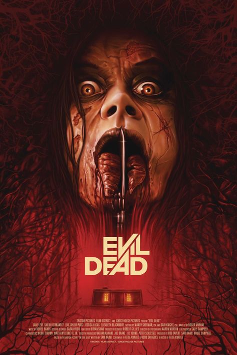 Evil Dead 2013, Classic Horror Movies Posters, Jessica Lucas, The Evil Dead, Horror Movie Tattoos, Action Movie Poster, Movie Tattoos, Horror Artwork, The Hulk