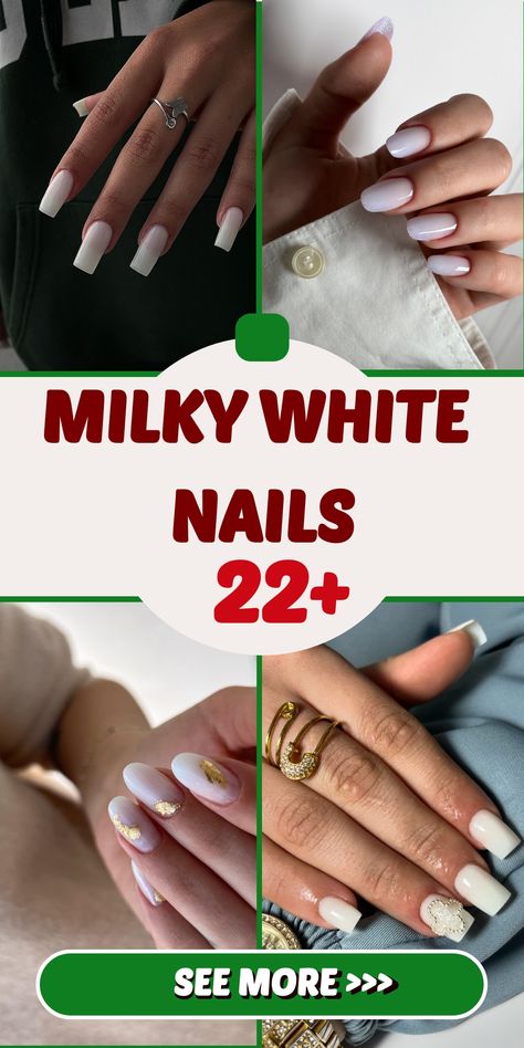 Enhance your nail style with our sophisticated milky white nails designed for fashion-forward women! Perfect for those who appreciate staying chic and up-to-date. Choose between a lustrous pearl finish or a smooth creamy texture, both elevating your look with a modern twist of elegance. Embrace the allure of simplicity embodied by these nails, radiating grace and refinement effortlessly. #MilkyWhiteNails #TrendyManicure. White Nails With Line Designs, Nails With Line Designs, Versatile Nails, Milky White Nails, White Gel Nails, Elegant Manicure, Nails Today, Chrome Powder, White Polish