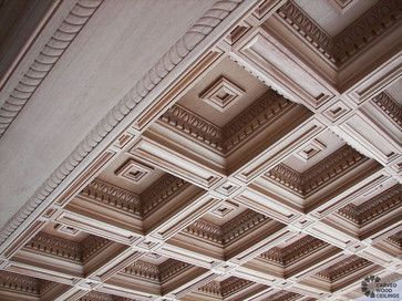 Renaissance coffered ceiling traditional living room Wood Coffered Ceiling, Coffered Ceiling Design, Wooden Ceiling Design, Ceiling Design Modern, Ceiling Detail, Ceiling Treatments, Wood Ceiling, Ceiling Design Bedroom, Wooden Ceilings