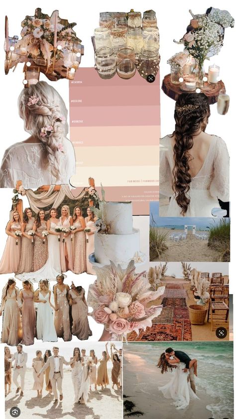 June 2025 boho beach wedding with nude and pink colour pallet Pink Colour Pallet, Boho Beach Wedding, Wedding Vision Board, Wedding Vision, Pink Colour, Boho Beach, Color Pallets, Beach Wedding, Pink Color