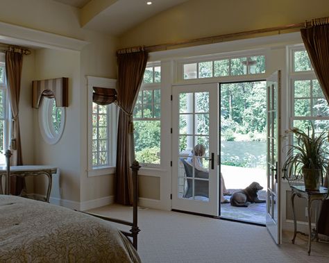 Bedroom Master Suite Addition Plans Design, Pictures, Remodel, Decor and Ideas - page 27 Master Suite Addition Plans, Bedroom Addition Ideas, Bedroom With French Doors, Addition Plans, Master Suite Remodel, Traditional Bedroom Design, Master Suite Addition, Guest Bedroom Remodel, Suite Master