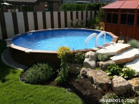 Inspiration: Beautiful Above-Ground Pools | Excellence at Home Aboveground Pool, Deck Piscina, Above Ground Pool Landscaping, Above Ground Pool Decks, Backyard Pool Landscaping, Above Ground Swimming Pools, Diy Pool, Pool Design, Pool Time