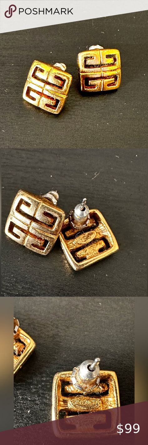 Authentic Givenchy gold plated Earrings 80s Classic Givenchy Jewelry, Gold Plated Earrings, Givenchy, Gold Plate, Plating, Gold, Fashion Tips, Clothes Design