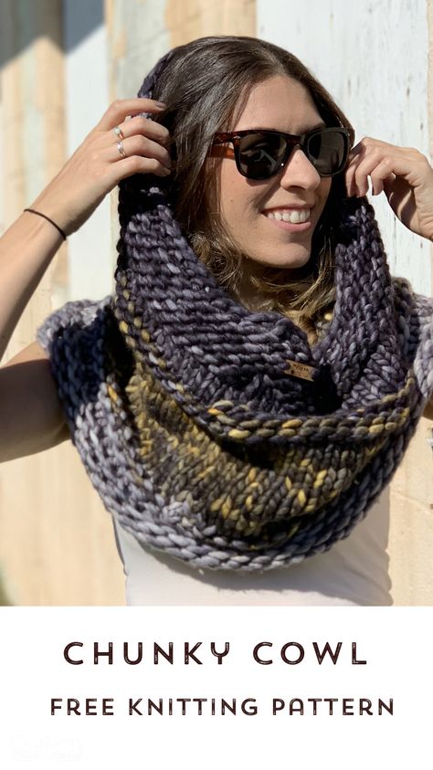 Super Chunky Cowl Free Knitting Pattern Knitting Cowl Patterns, Cowl Patterns Free, Knitting Patterns Free Scarf Cowls, Knit Cowl Pattern, Knitting Cowl, Knit Cowl Pattern Free, Chunky Knit Cowl, Cowl Patterns, Chunky Cowls