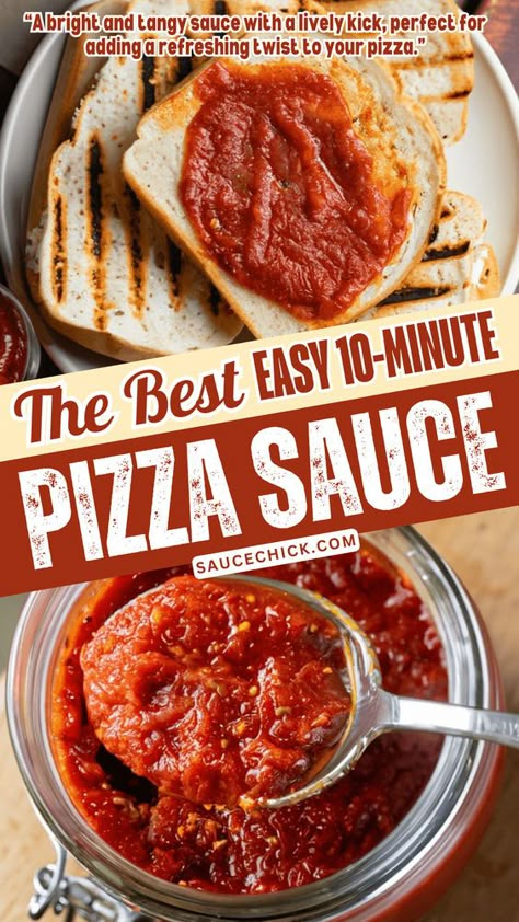 Crafting the perfect Easy Pizza Sauce Recipe at home can be a difficult. Our simplified method ensures you get it right every time. Find out how a visit to our site can demystify the process and elevate your homemade pizza experience. Save the pin for later and start creating delicious pizzas with our straightforward recipe today! Home Made Pizza Sauce Easy, Recipe For Pizza Sauce, Diy Pizza Sauce, Best Pizza Sauce Recipe, No Cook Pizza Sauce, Easy Pizza Sauce Recipe, Quick Pizza Sauce, Pizza Sauce Recipes, Pizza Sauce Easy