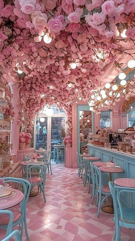 Tea Business, Pink Cafe, Furniture Architecture, Cafe Shop Design, Night Beauty, Classy Decor, Decoration Furniture, Coffee Shop Decor, Cafe Interior Design