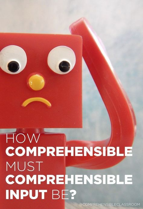 What is comprehensible input? Or rather, how comprehensible must input be in order to qualify as CI? World Language Classroom, High School French, Foreign Language Teaching, Spanish Curriculum, Middle School Spanish, Comprehensible Input, Organizational Ideas, High School Spanish, Target Language