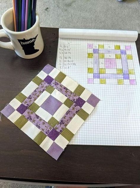 Quilt Sewing Room, Patchwork Quilting Designs, Patchwork Diy, Log Cabin Quilt Blocks, Quilt Square Patterns, Scrap Quilt Patterns, Cozy Quilts, Easy Quilt Patterns, Patchwork Quilt Patterns