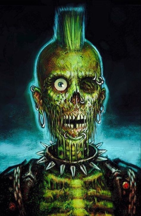 Zombie Concept, Punk Zombie, Return Of The Living Dead, Arte Zombie, Horror Punk, The Living Dead, Zombie Art, Arte Punk, 80s Horror