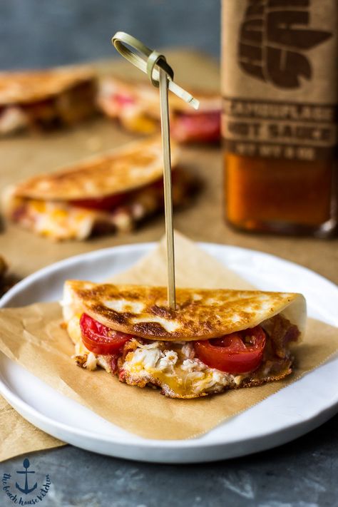 Spinning it Southern with these Mini Chicken & Pimento Cheese Quesadillas! Mini Quesadillas, Cheese Quesadillas, Beach House Kitchen, Cheese Stuffed Peppers, Cheese Quesadilla, Appetizer Menu, The Beach House, Cheese Bites, Chicken Quesadillas