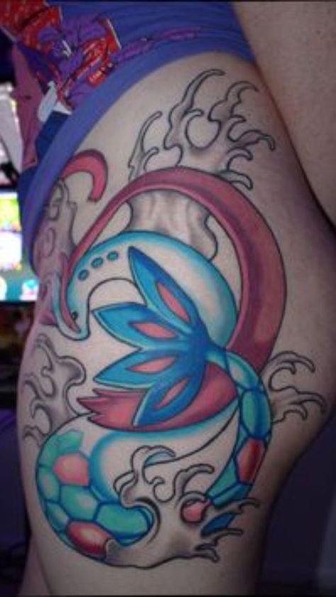 Milotic Tattoo, Milotic Pokemon, Pokemon Tattoos, Tattoo Board, Pokemon Tattoo, Anime Tattoo, Pokemon Fan Art, Tattoos Ideas, Anime Tattoos