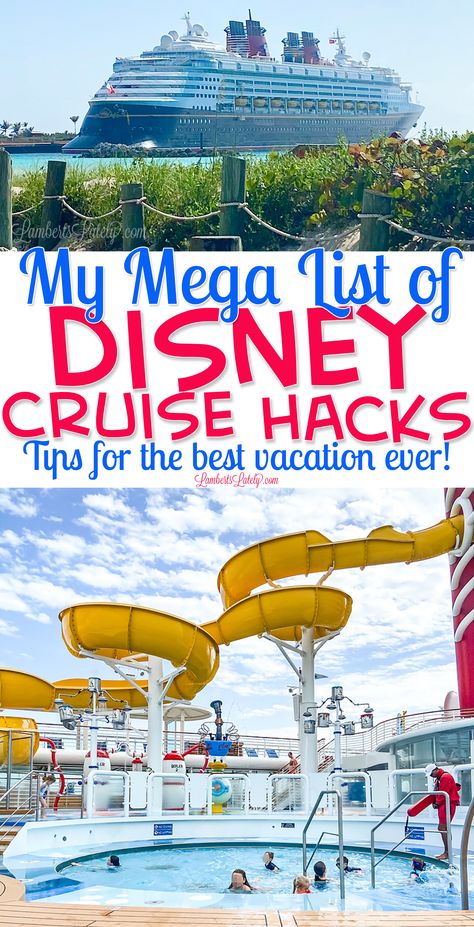 This list of Disney Cruise hacks has tips and tricks for saving money, how to have fun with kids, great (hidden) foods to try, and how to navigate a Disney cruise for a first time traveler. First Disney Cruise, Disney Cruise Family, Cruise Hacks, Disney Hacks, Disney Magic Cruise, Disney Fantasy Cruise, Cruise Disney, Fun With Kids, Disney Dream Cruise