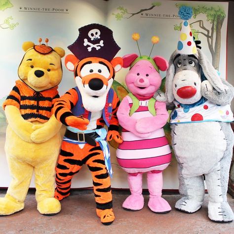 Pooh crew at Mickey’s Not So Scary Halloween Party #mnsshp #notsoscary #waltdisneyworld #wdw #disneyworld #pooh #disneylife… Piglet Eeyore, Scary Characters, Not So Scary Halloween Party, Winnie The Pooh Themes, Not So Scary Halloween, Disney World Characters, Halloween Party Outfits, Disney Photography, Scary Halloween Party