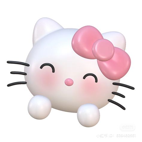 3d Icon Sanrio, Cute Icons Hello Kitty, Stop Romanticizing, Hello Kitty And Her Friends, Hello Kitty Png, Emojis Aesthetic, Image Girly, Hello Kitty 3d, Imessage Sticker