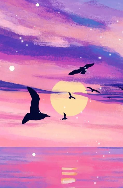 #sunset #view #image #photo #drawing #pencil drawing #sketch #crayons #tube colors #easy #colors #water colors #blog #post #criatorscreativity #pink #purple #birds #pinterest Sunset Drawing Colored Pencil Easy, Sunset Crayon Drawing, Sunset Drawing Easy, Beautiful Paintings Of Nature, Drawing Sunset, Purple Birds, Monochromatic Painting, View Drawing, Photo Drawing