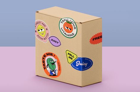 Passionfruit - Stickers on Behance Etsy Packaging, Packaging Ideas Business, Cool Packaging, Box Packaging Design, Packaging Stickers, Packing Design, Graphic Design Fun, Creative Packaging Design, Creative Packaging