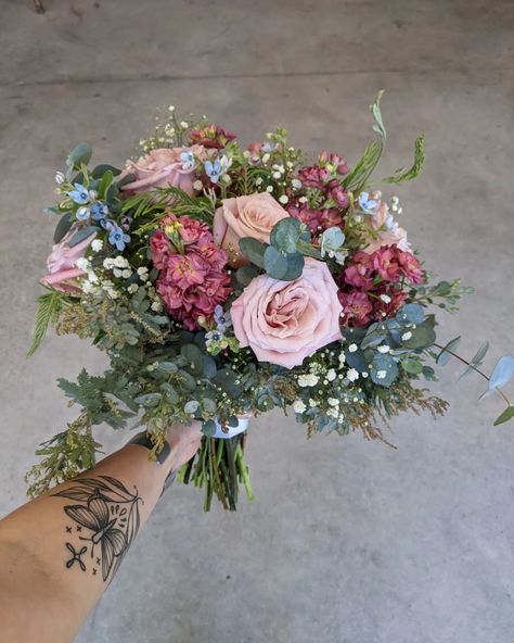 Forget Me Not Northfield | It was an honor to do this wedding at the Red Barn in Northfield!!! #weddingseason #weddings #flowershop #plantstagram… | Instagram Peony And Forget Me Not Bouquet, Bouquet Forget Me Not, Forget Me Not Bridal Bouquet, Forget Me Not Flower Bouquet, Forget Me Not Bouquet, Green Bouquet, Wedding Bouquets Pink, Red Barn, Forget Me Not