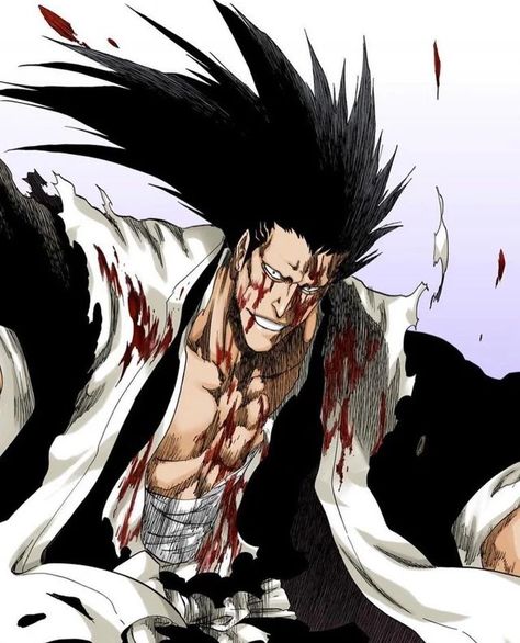 Kenpachi Zaraki, Byakuya Kuchiki, Arte Ninja, Bleach Anime Ichigo, Black Figure, Anime Bleach, Bleach Characters, Bleach Art, Bleach (anime)