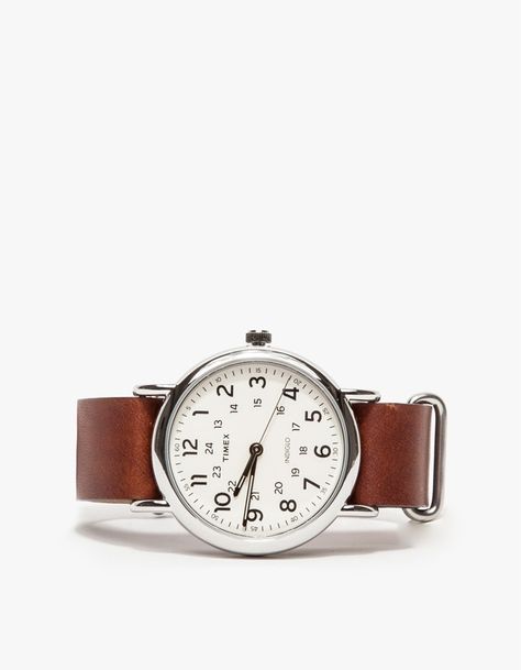 Weekender in Brown Leather Timex Weekender, Summer Watch, Classy Lifestyle, Arabic Numbers, Mens Toys, Timex Watches, Contemporary Accessories, Boys Jewelry, Must Have Gadgets