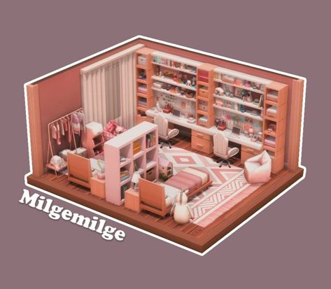 Sims 4 Twin Bedroom, Twins Room Sims 4, Sims4 Bedroom Ideas No Cc, Baby Room Sims 4, Sims 4 Dollhouse, Sims 4 Twins Bedroom, Sims Bedroom No Cc, Sims 4 Kids Room No Cc, Sims 4 Room Ideas Bedrooms