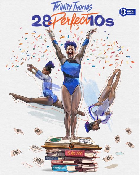 LEGENDARY 👑 Trinity Thomas finishes her collegiate career with 28 Perfect 10s, tied for first place on the all-time list. #blackgirlsrock #gymnast #pictureyou #ten Trinity Thomas, Shine Your Light, First Place, Gymnast, Girls Dream, Dream Big, Gymnastics, All About Time, Career